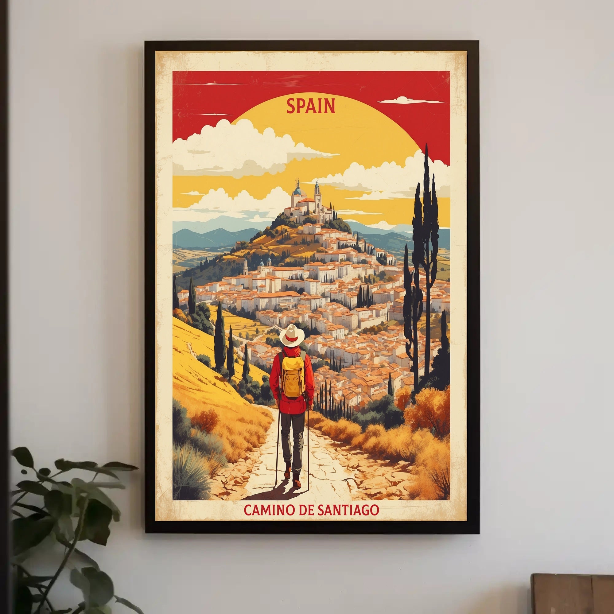 Camino de Santiago Vintage Travel Poster PosterGoat