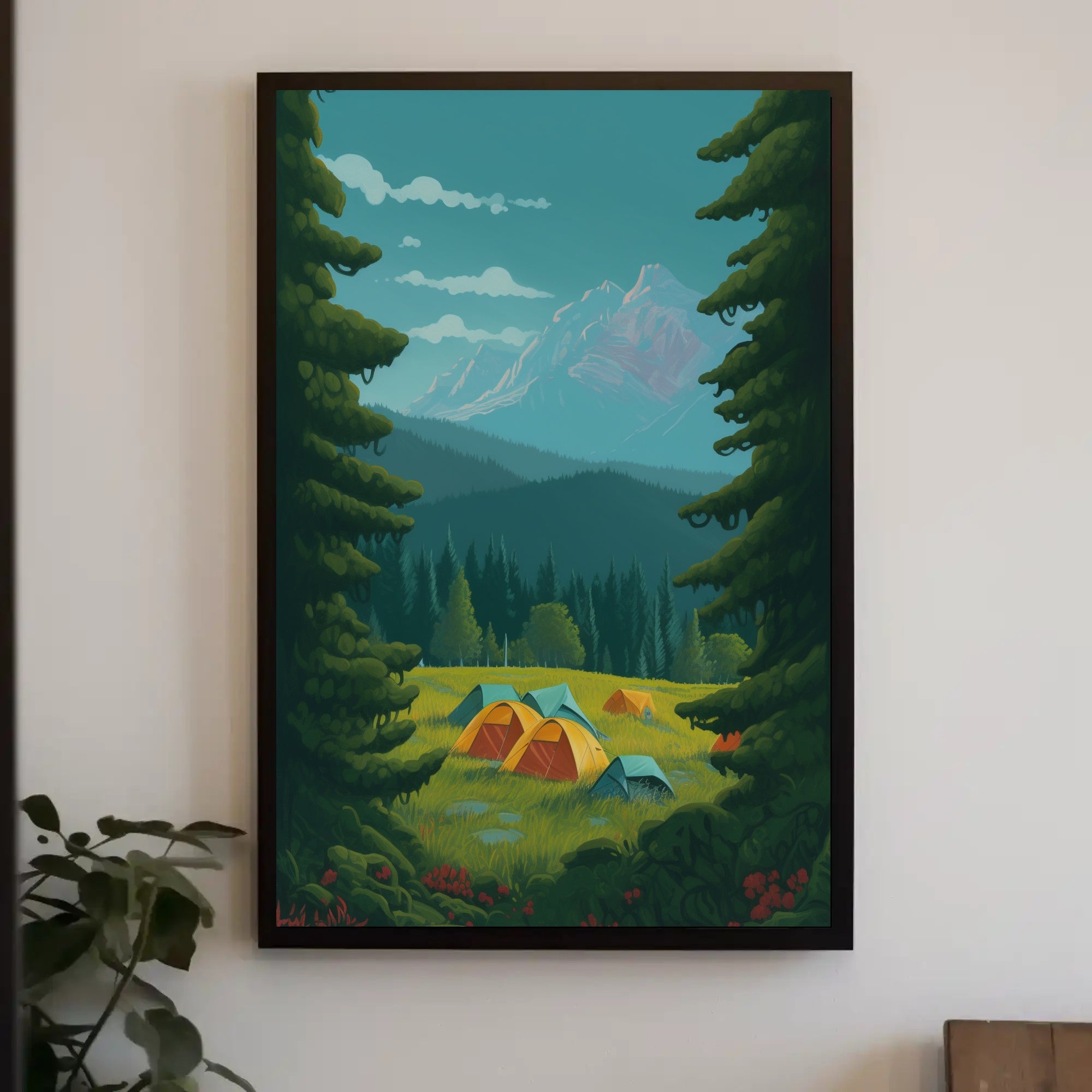 Camping in Majestic Mountain Wilderness National Park Poster PosterGoat