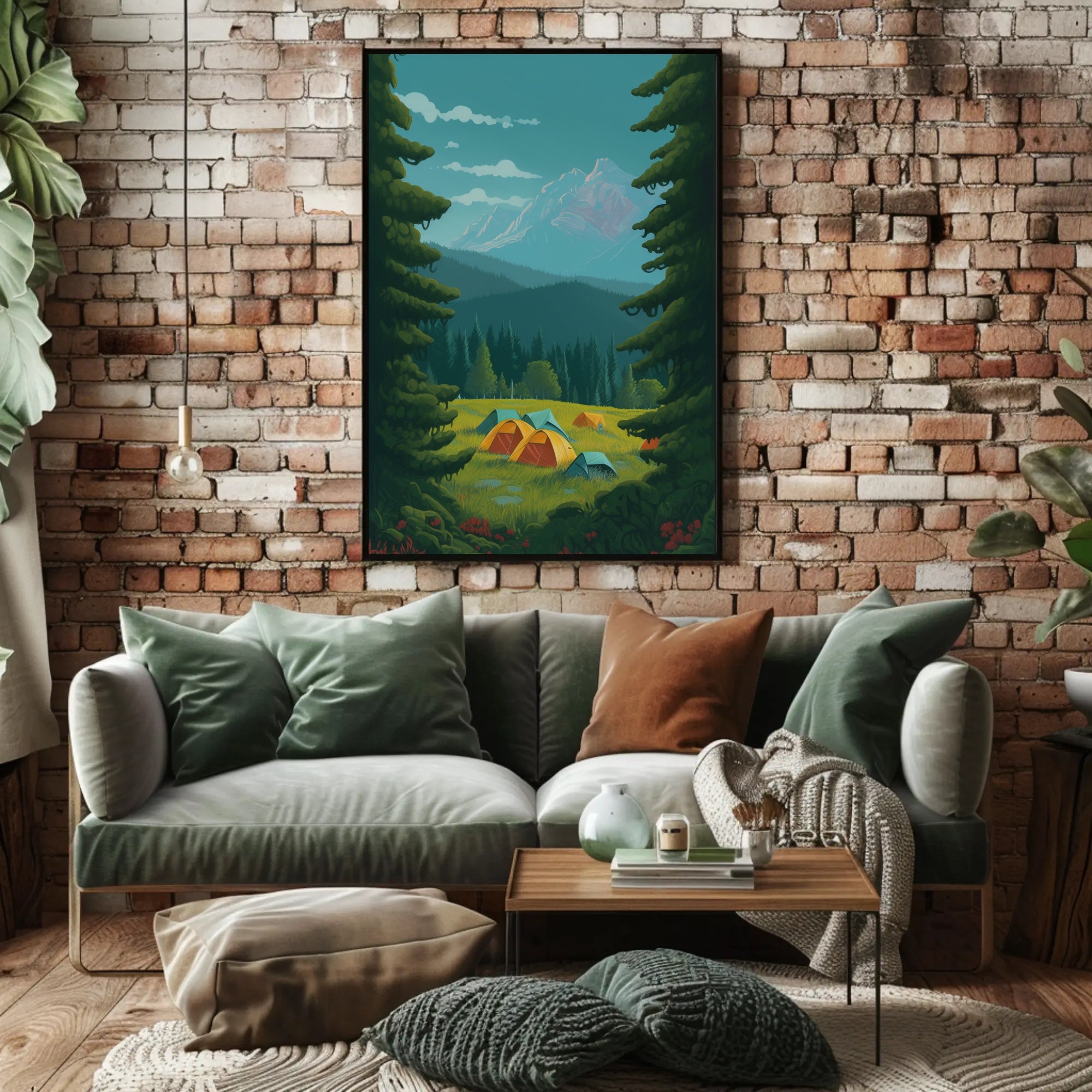 Camping in Majestic Mountain Wilderness National Park Poster PosterGoat