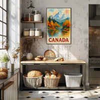 Canada Scenic Landscape Watercolor Travel Poster PosterGoat