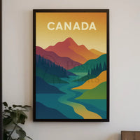 Canadian Landscape Minimalist Art National Park Poster PosterGoat