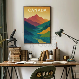 Canadian Landscape Minimalist Art National Park Poster PosterGoat