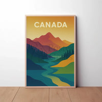 Canadian Landscape Minimalist Art National Park Poster PosterGoat