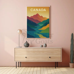 Canadian Landscape Minimalist Art National Park Poster PosterGoat