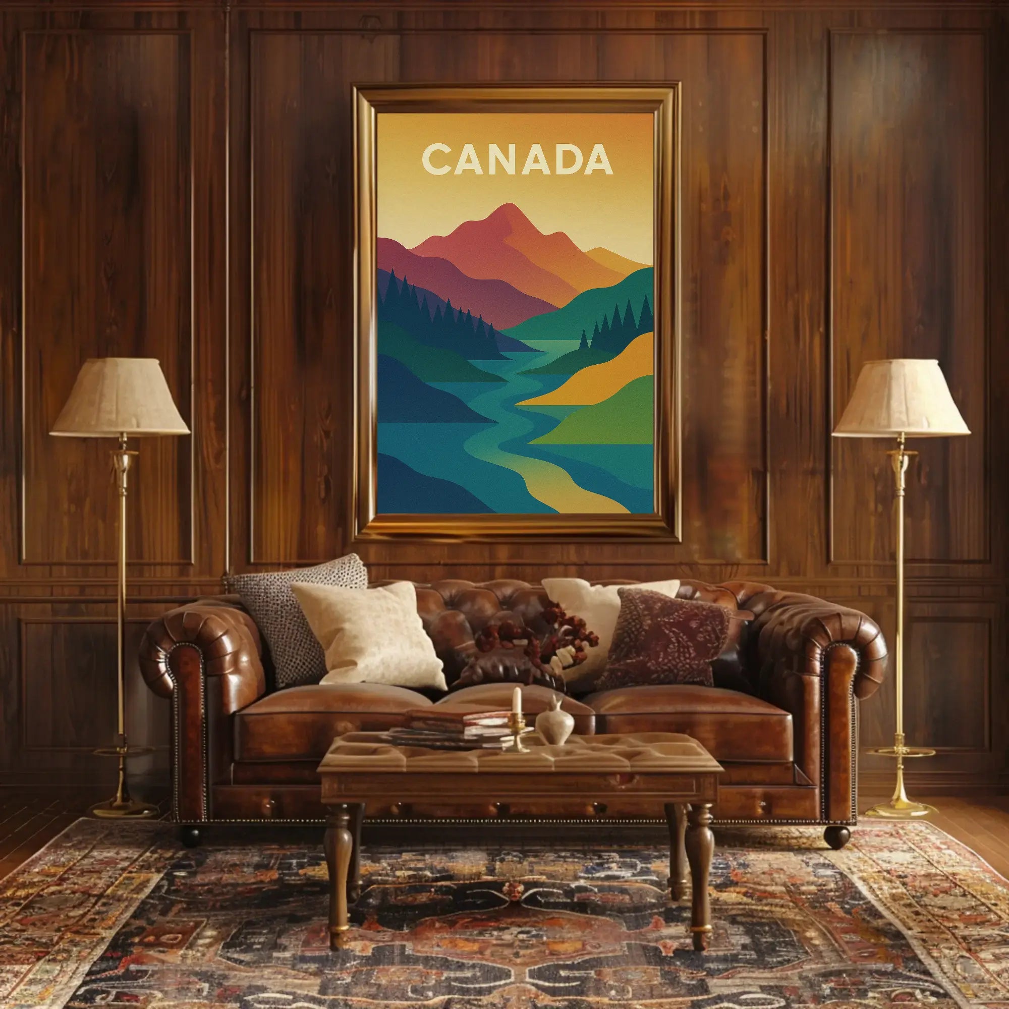 Canadian Landscape Minimalist Art National Park Poster PosterGoat