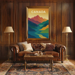 Canadian Landscape Minimalist Art National Park Poster PosterGoat
