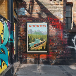 Canadian Rockies Adventure Awaits Vintage Travel Poster PosterGoat