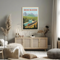 Canadian Rockies Adventure Awaits Vintage Travel Poster PosterGoat