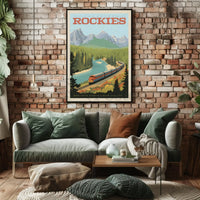 Canadian Rockies Adventure Awaits Vintage Travel Poster PosterGoat