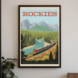 Canadian Rockies Adventure Awaits Vintage Travel Poster PosterGoat