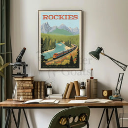 Canadian Rockies Adventure Awaits Vintage Travel Poster PosterGoat