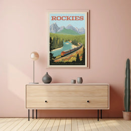 Canadian Rockies Adventure Awaits Vintage Travel Poster PosterGoat