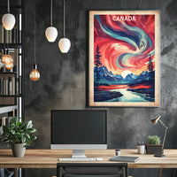 Canadian Rockies Adventure Northern Lights National Park Poster PosterGoat
