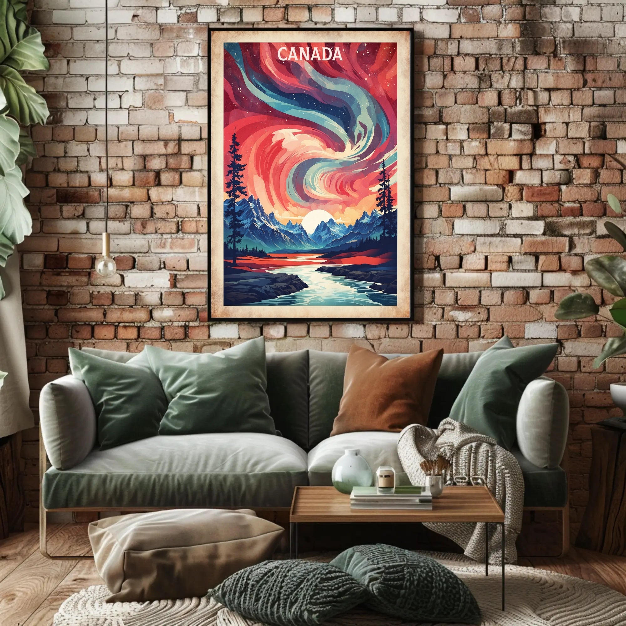 Canadian Rockies Adventure Northern Lights National Park Poster PosterGoat