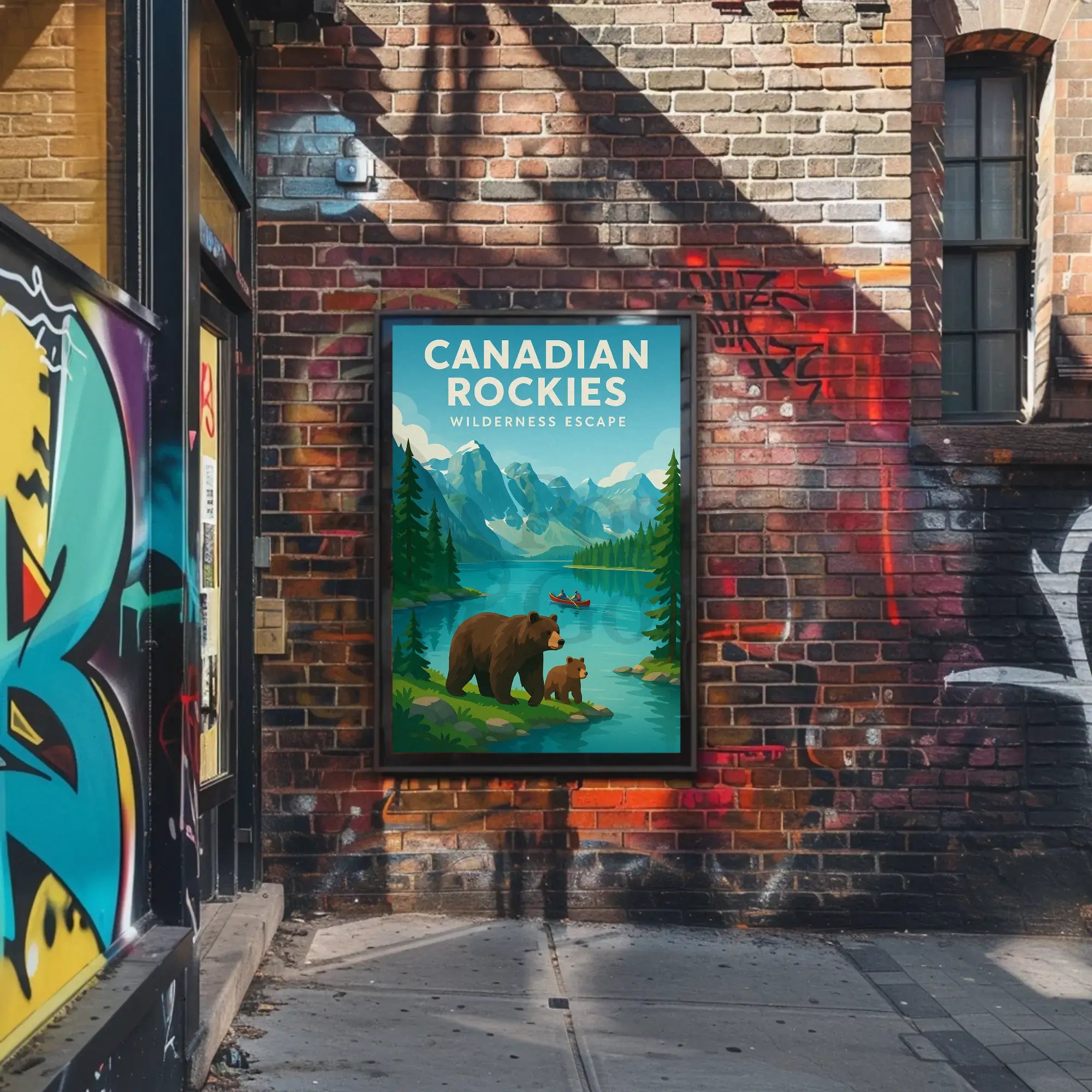Canadian Rockies Vintage Travel Adventure Travel Poster PosterGoat