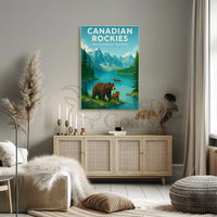 Canadian Rockies Vintage Travel Adventure Travel Poster PosterGoat