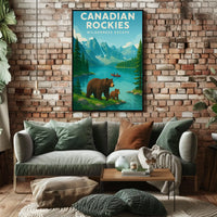 Canadian Rockies Vintage Travel Adventure Travel Poster PosterGoat