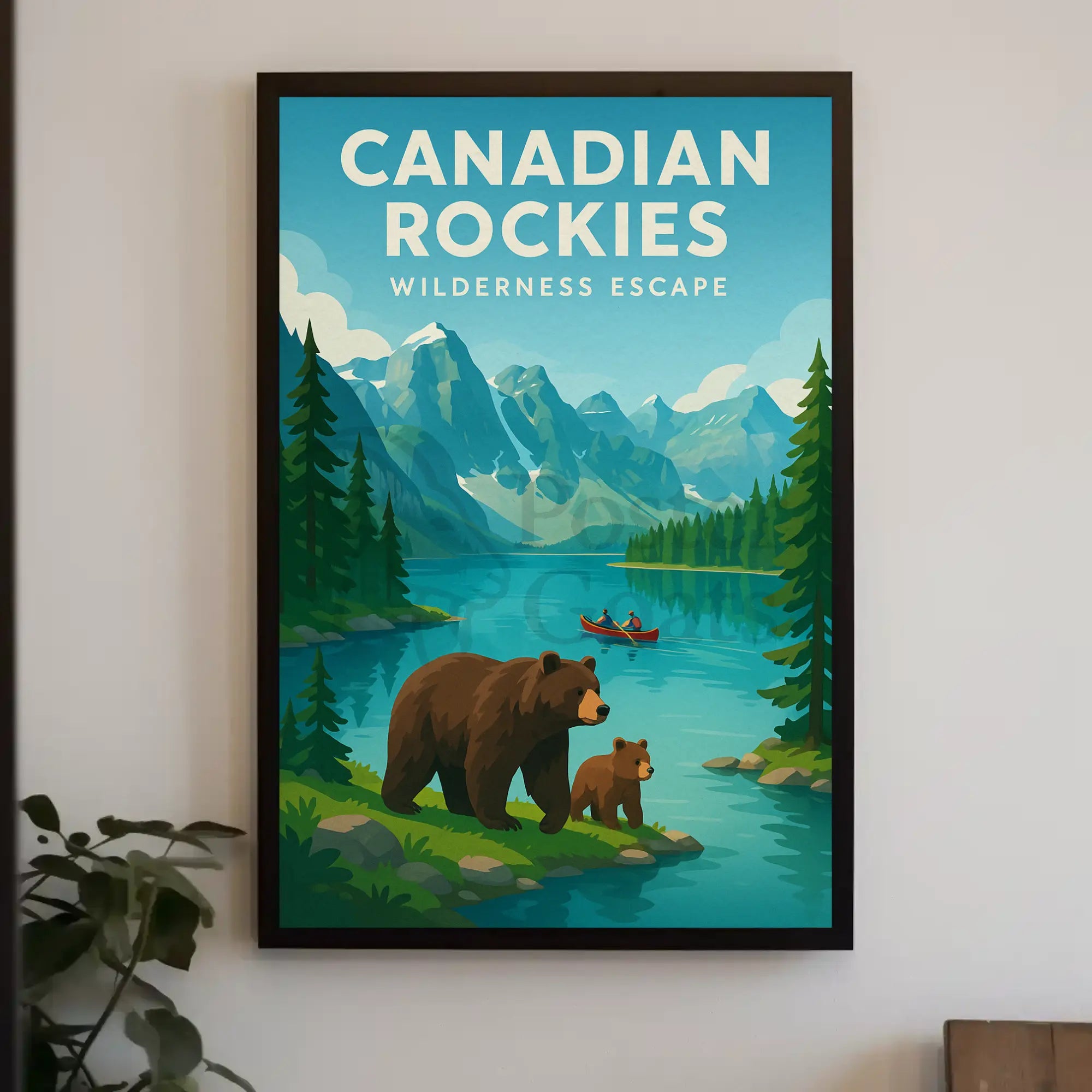 Canadian Rockies Vintage Travel Adventure Travel Poster PosterGoat