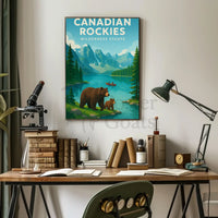 Canadian Rockies Vintage Travel Adventure Travel Poster PosterGoat