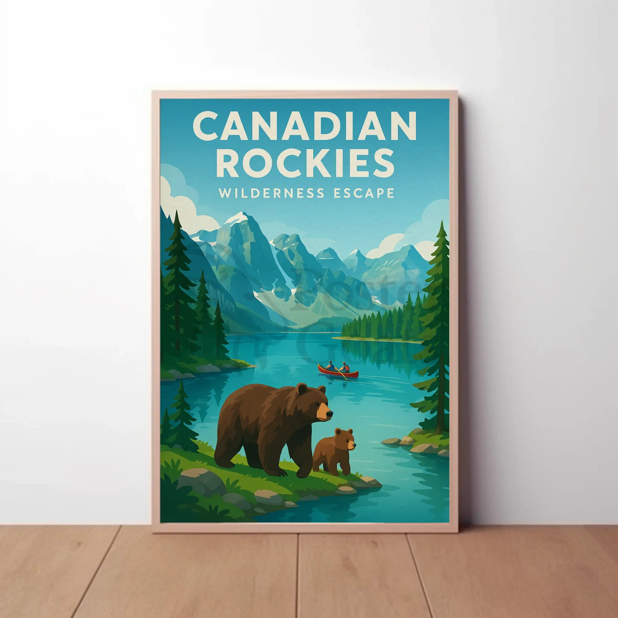 Canadian Rockies Vintage Travel Adventure Travel Poster PosterGoat