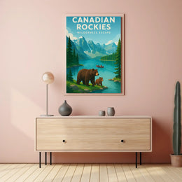 Canadian Rockies Vintage Travel Adventure Travel Poster PosterGoat