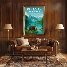 Canadian Rockies Vintage Travel Adventure Travel Poster PosterGoat