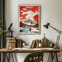 Canadian Wilderness Hike: Vibrant Travel Poster PosterGoat