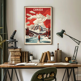 Canadian Wilderness Hike: Vibrant Travel Poster PosterGoat