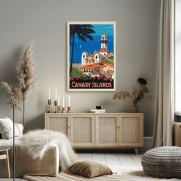 Canary Islands Vintage Travel Scenic Poster PosterGoat
