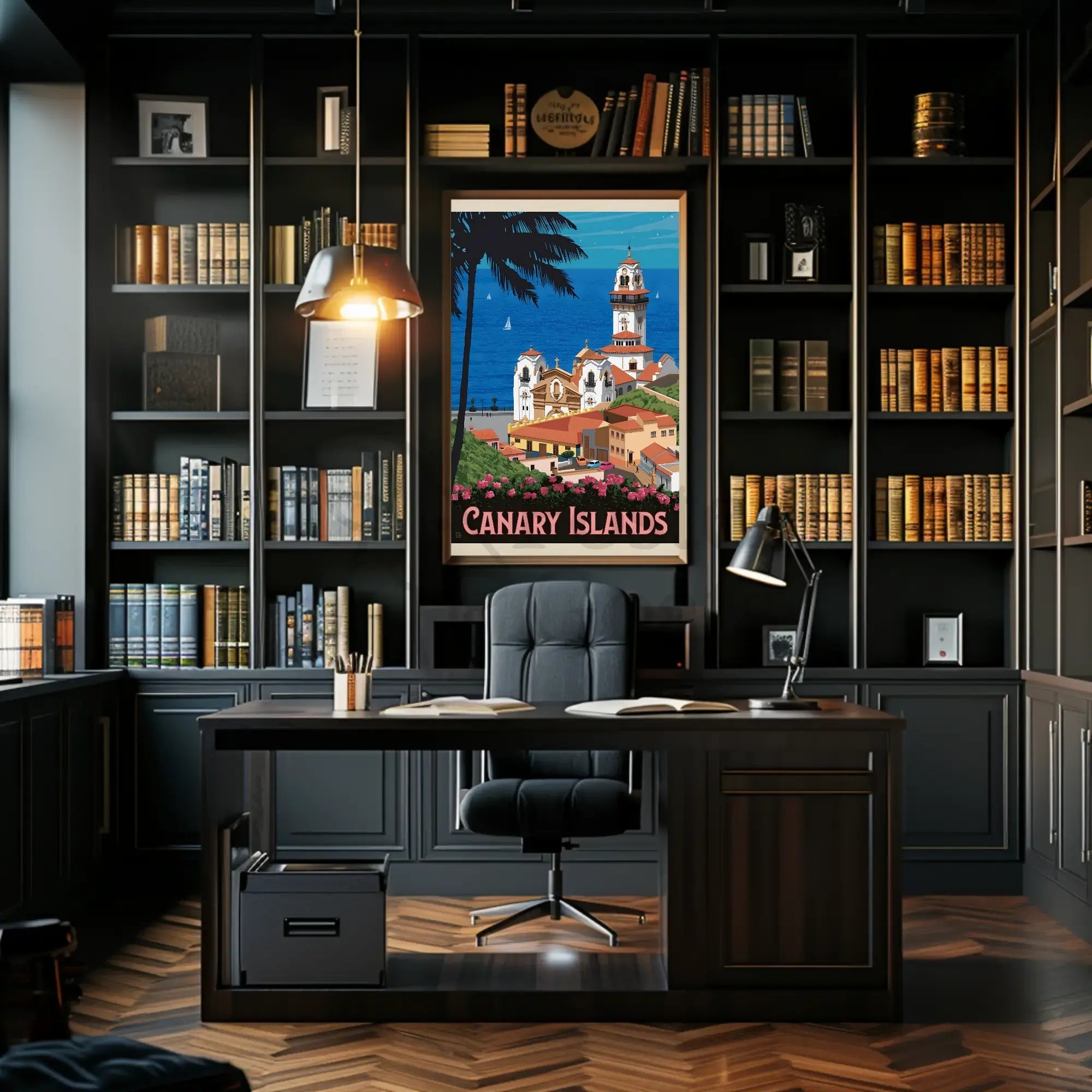 Canary Islands Vintage Travel Scenic Poster PosterGoat