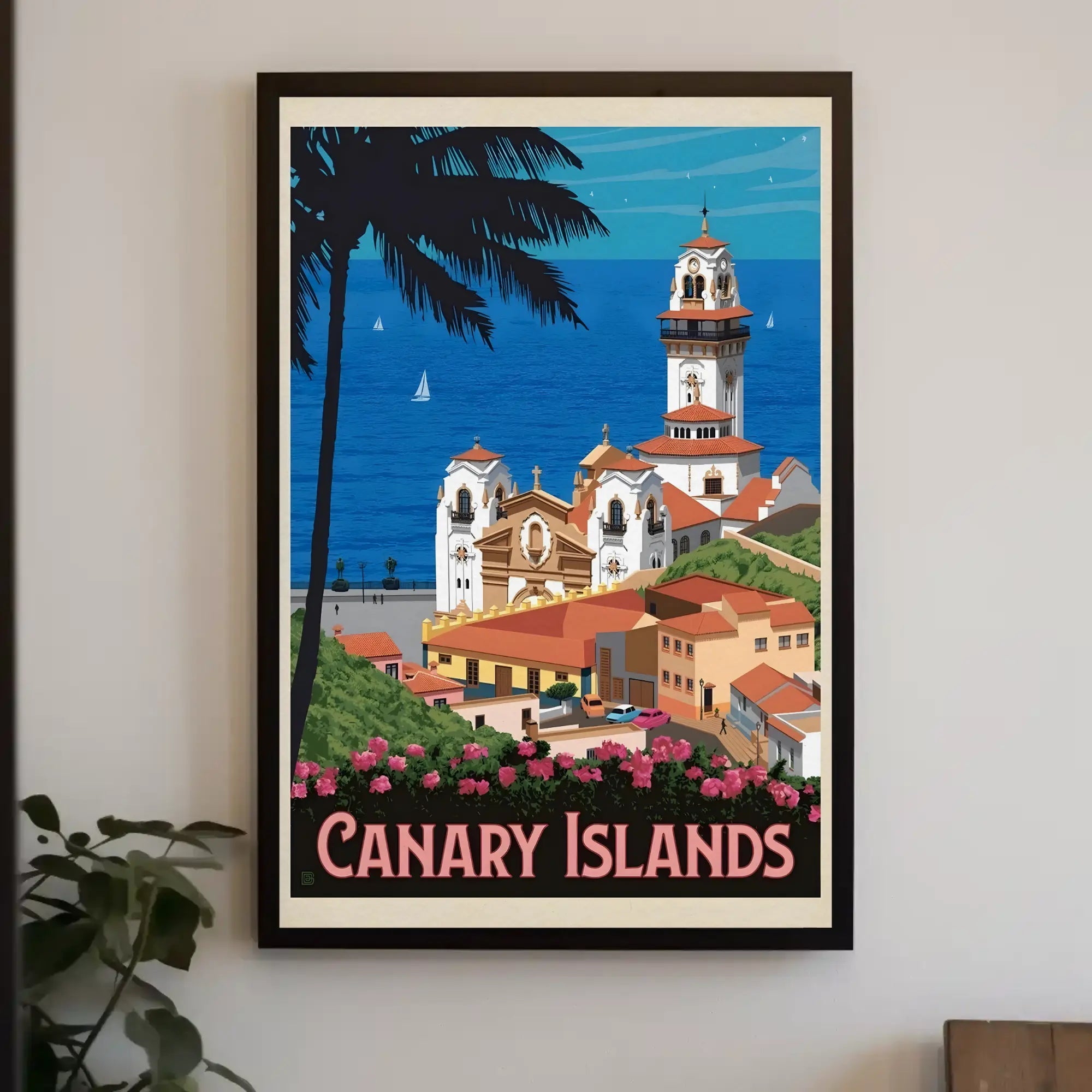 Canary Islands Vintage Travel Scenic Poster PosterGoat