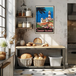 Canary Islands Vintage Travel Scenic Poster PosterGoat