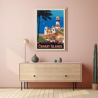 Canary Islands Vintage Travel Scenic Poster PosterGoat