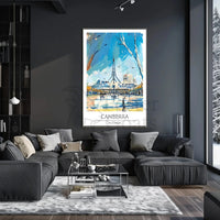 Canberra Skyline Travel Poster PosterGoat
