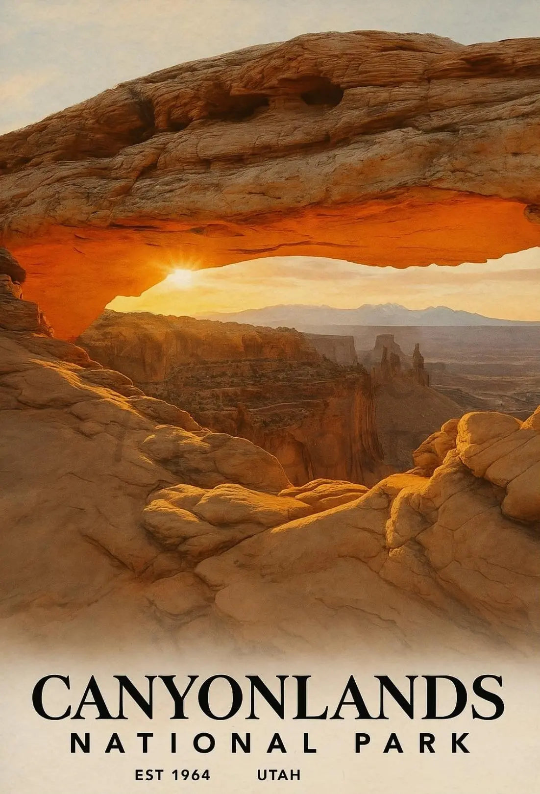 Canyonlands National Park Majestic Arch Adventure Travel Poster PosterGoat