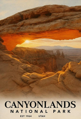 Canyonlands National Park Majestic Arch Adventure Travel Poster PosterGoat