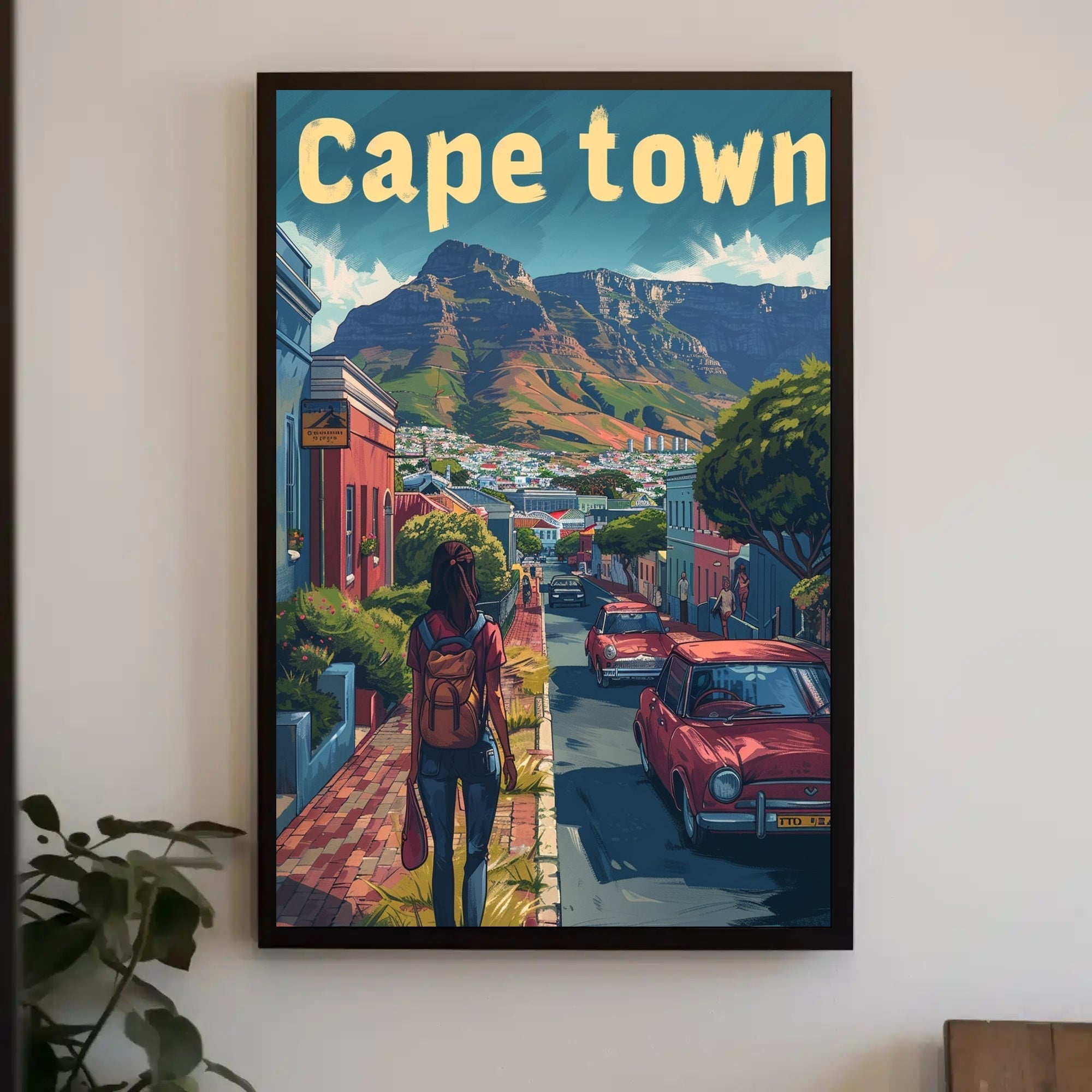 Cape Town Adventure Street Scene Travel Poster PosterGoat