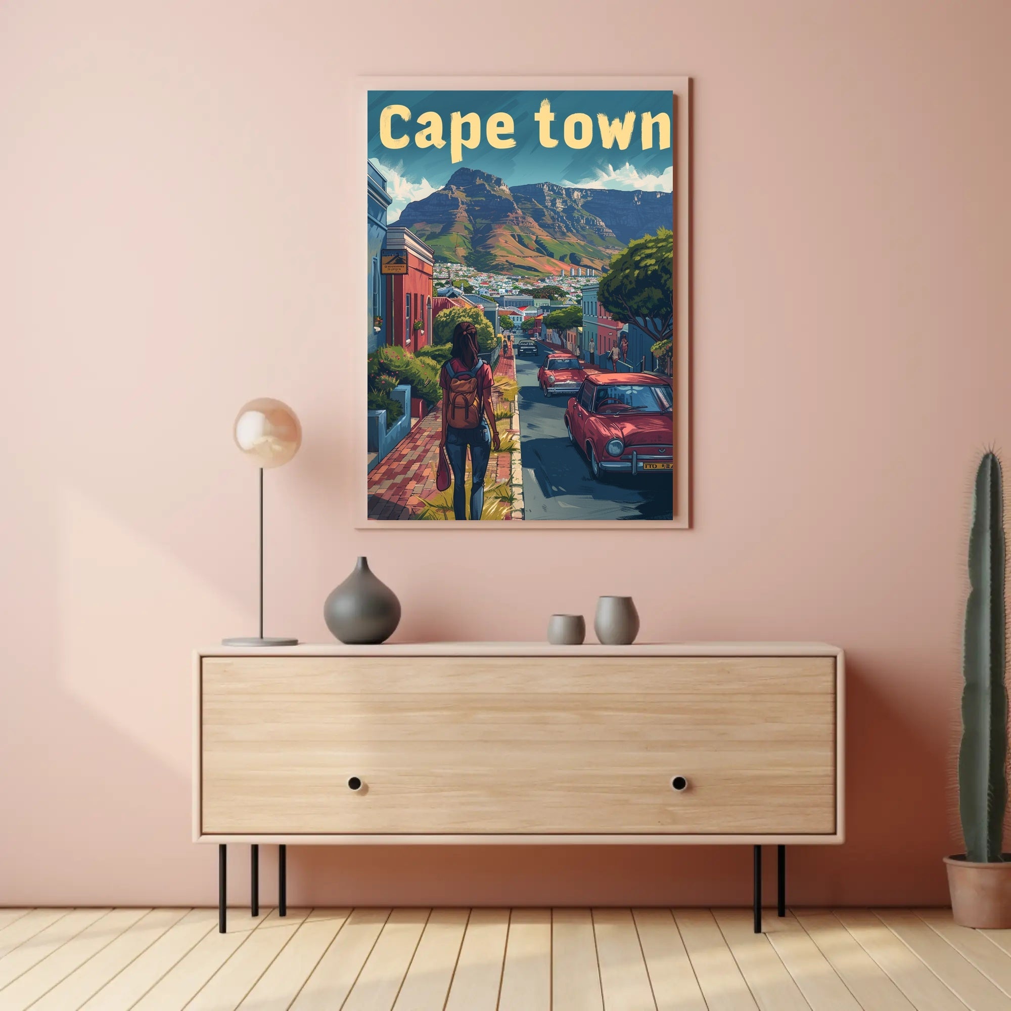 Cape Town Adventure Street Scene Travel Poster PosterGoat