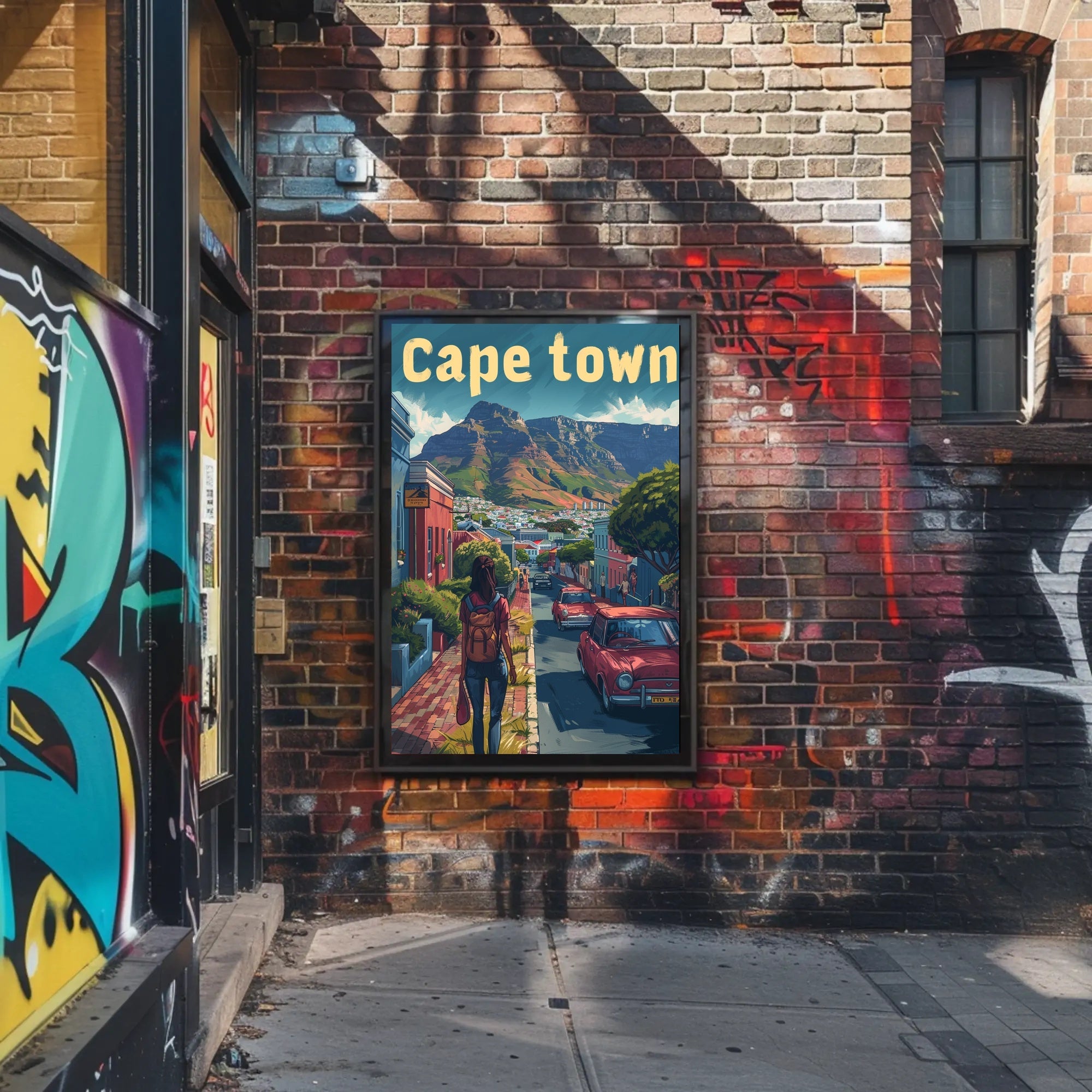 Cape Town Adventure Street Scene Travel Poster PosterGoat