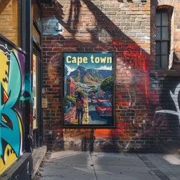 Cape Town Adventure Street Scene Travel Poster PosterGoat