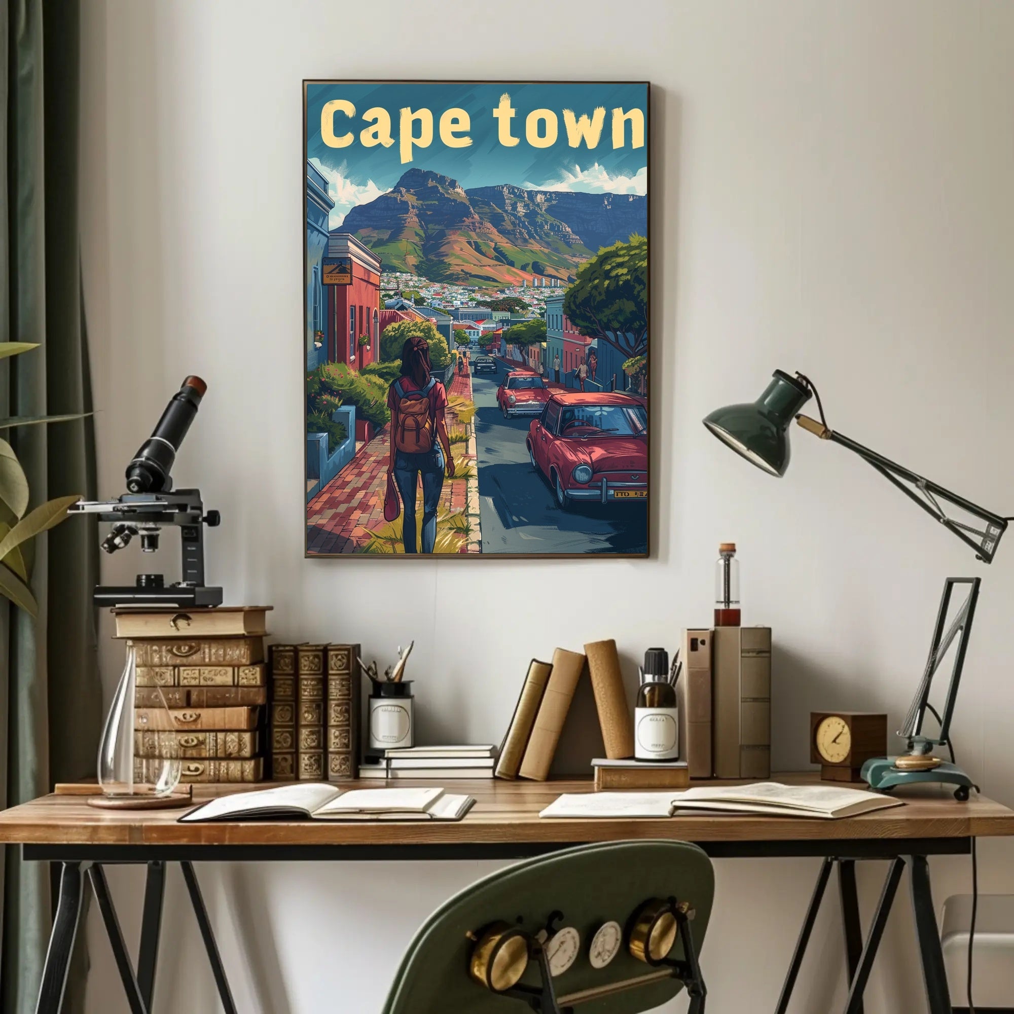 Cape Town Adventure Street Scene Travel Poster PosterGoat