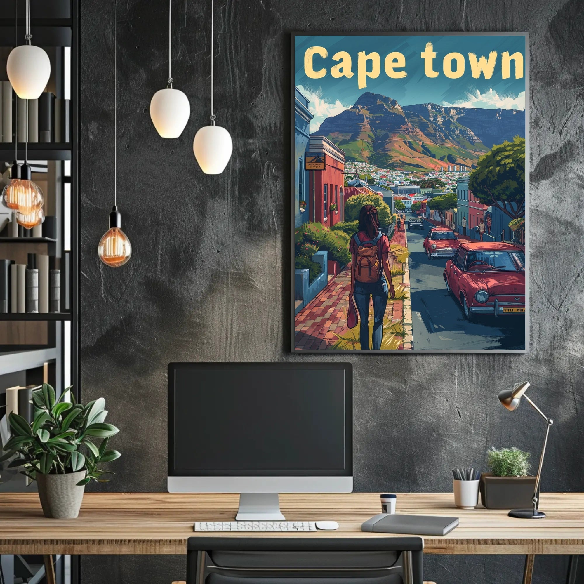 Cape Town Adventure Street Scene Travel Poster PosterGoat