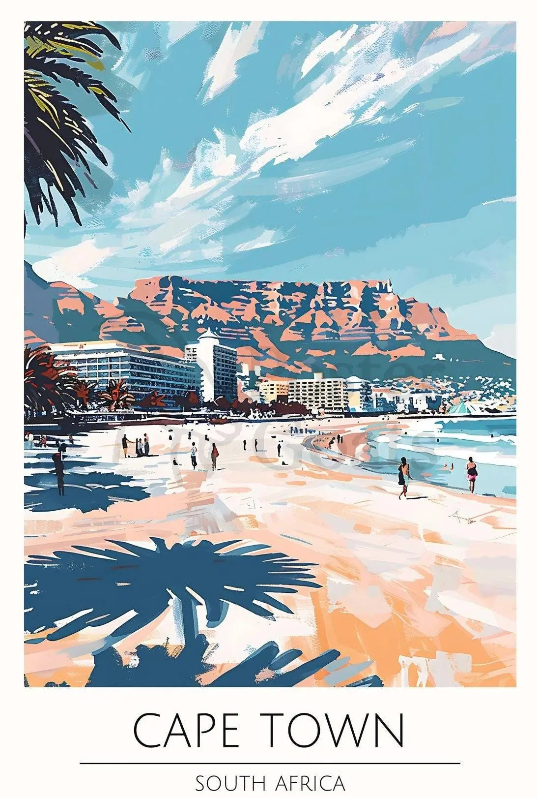 Cape Town Beach Travel Poster PosterGoat