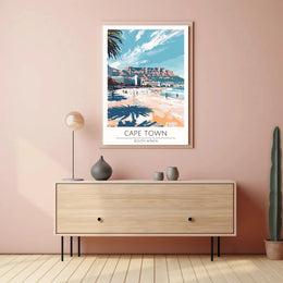 Cape Town Beach Travel Poster PosterGoat