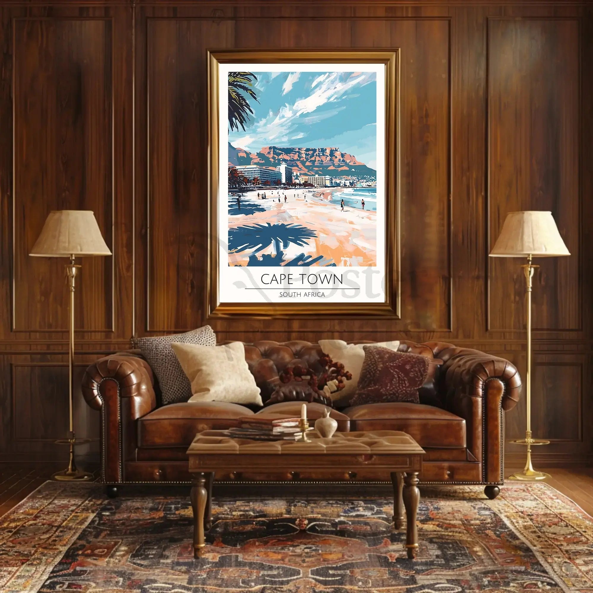 Cape Town Beach Travel Poster PosterGoat
