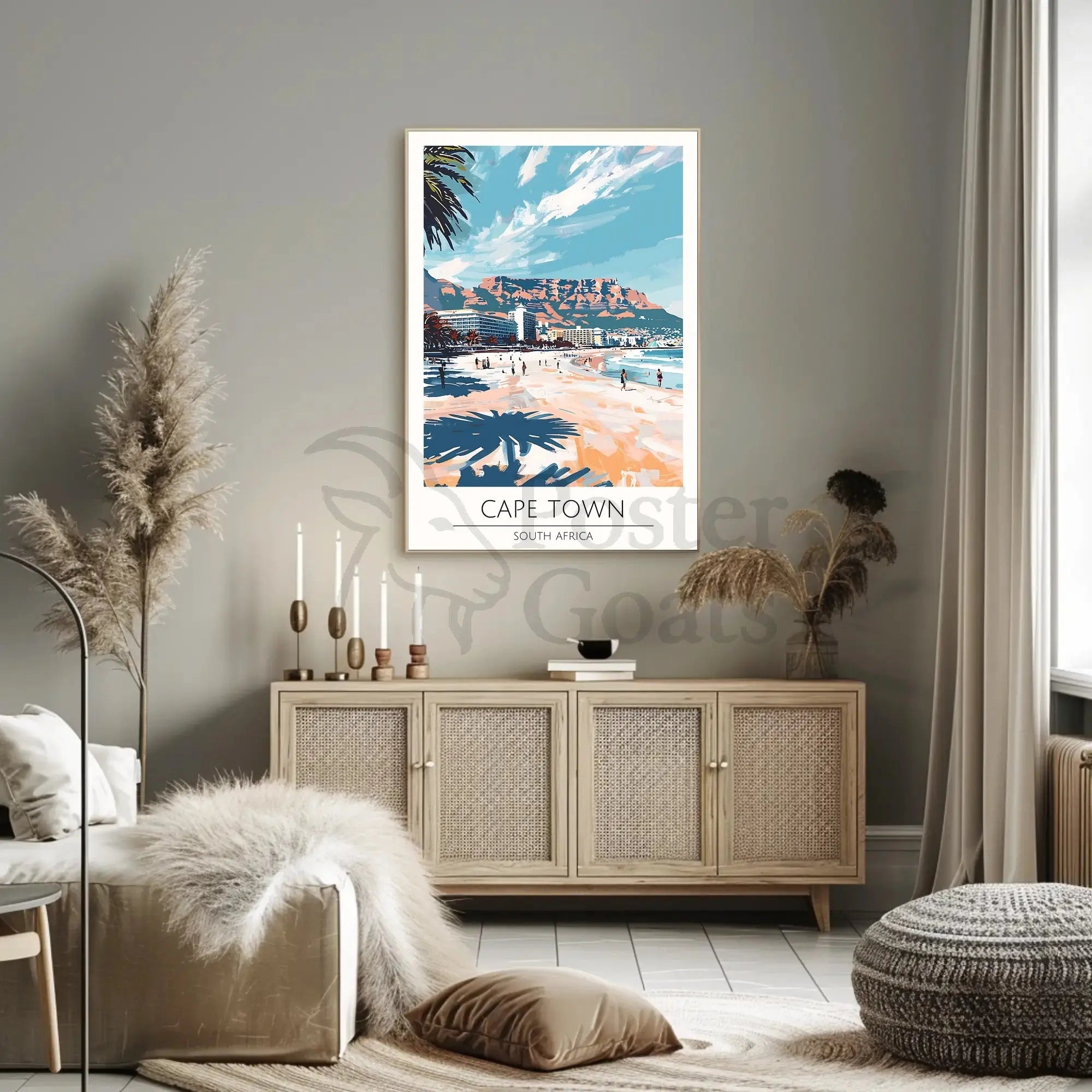 Cape Town Beach Travel Poster PosterGoat