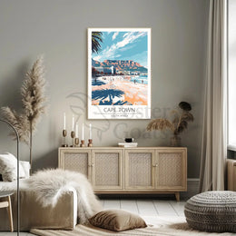 Cape Town Beach Travel Poster PosterGoat