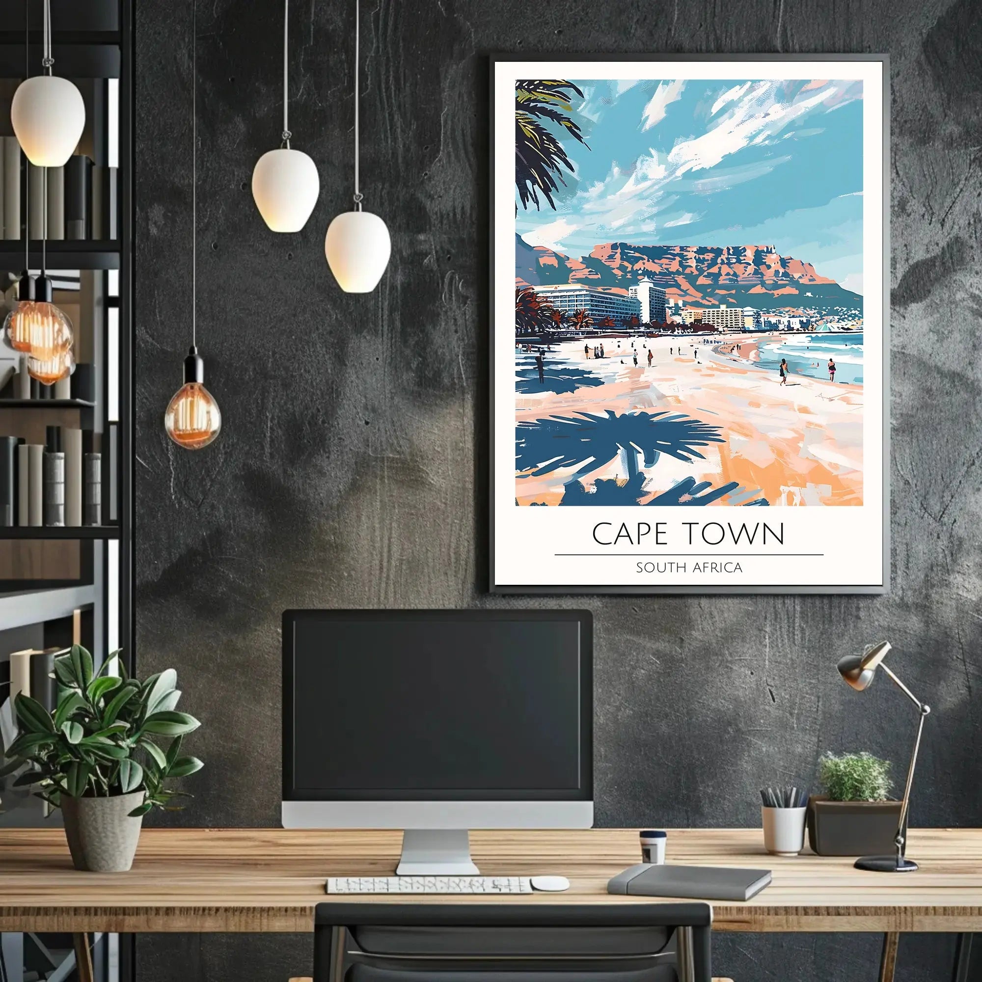 Cape Town Beach Travel Poster PosterGoat