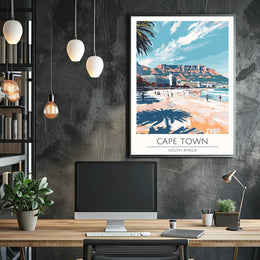Cape Town Beach Travel Poster PosterGoat
