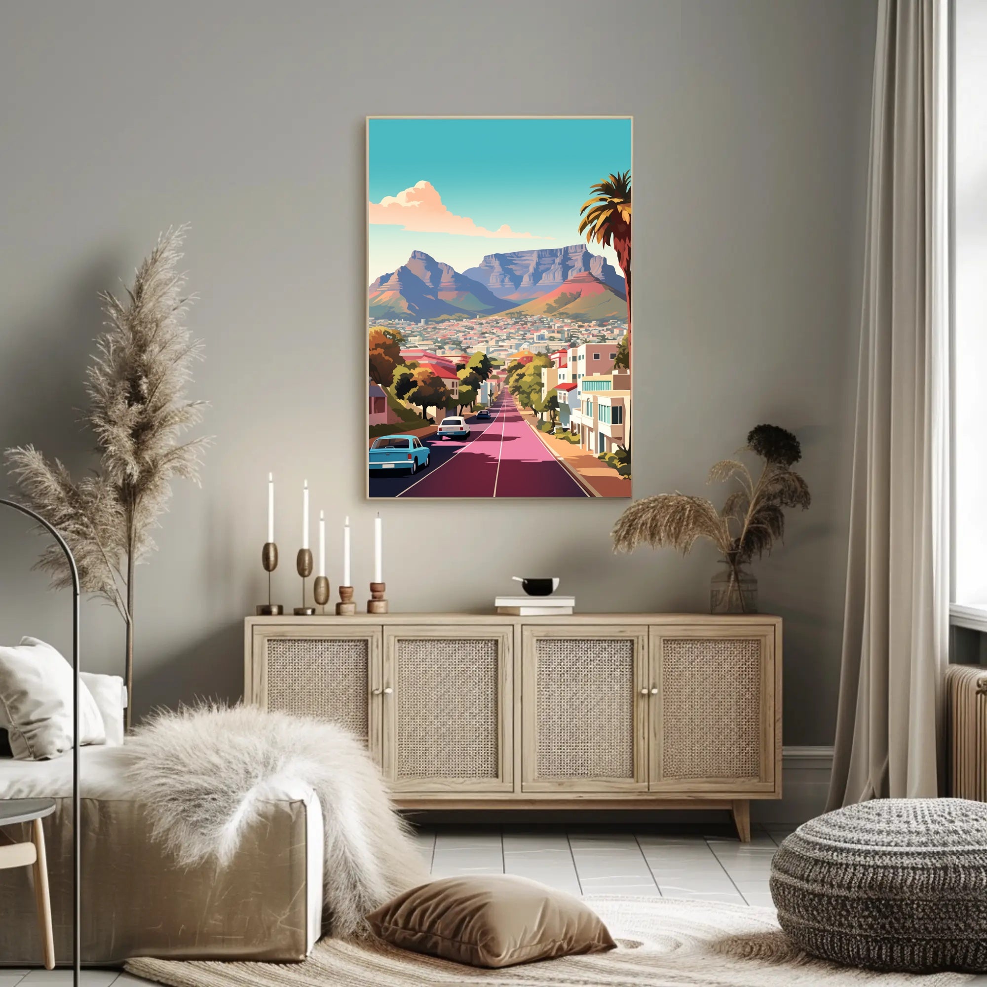 Cape Town Cityscape Art Print: Urban or Cityscape Poster PosterGoat